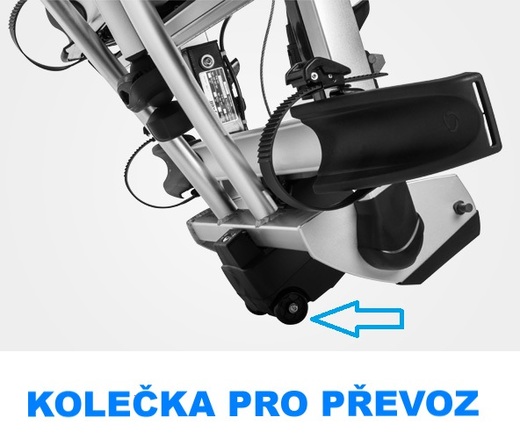 Cykell Just Click je vybaven kolečky pro snadnou manipulaci